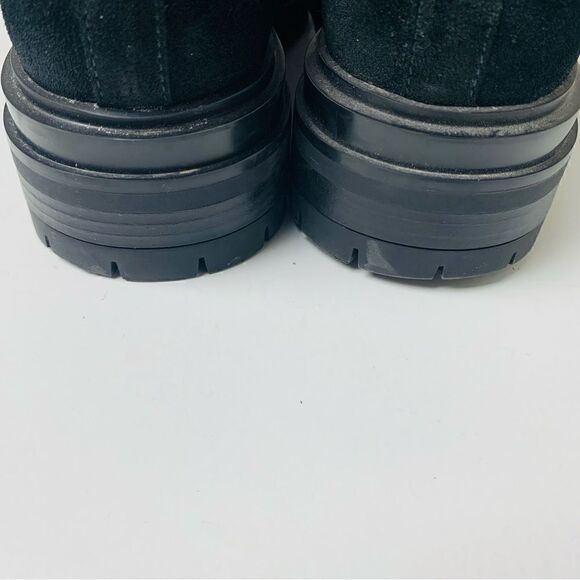 Gianvito Rossi Turon black suede combat lug sole ankle boots Euro 36 US size 5 - Picture 14 of 17